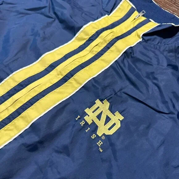 VINTAGE 90s ADIDAS Notre Dame Fighting Irish Windbreaker - XL - Picture 3 of 7
